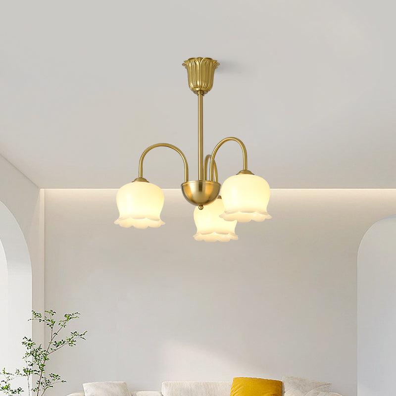 Lustra Chandelier Laiton Bras Courbé Élégant - Neutralighting