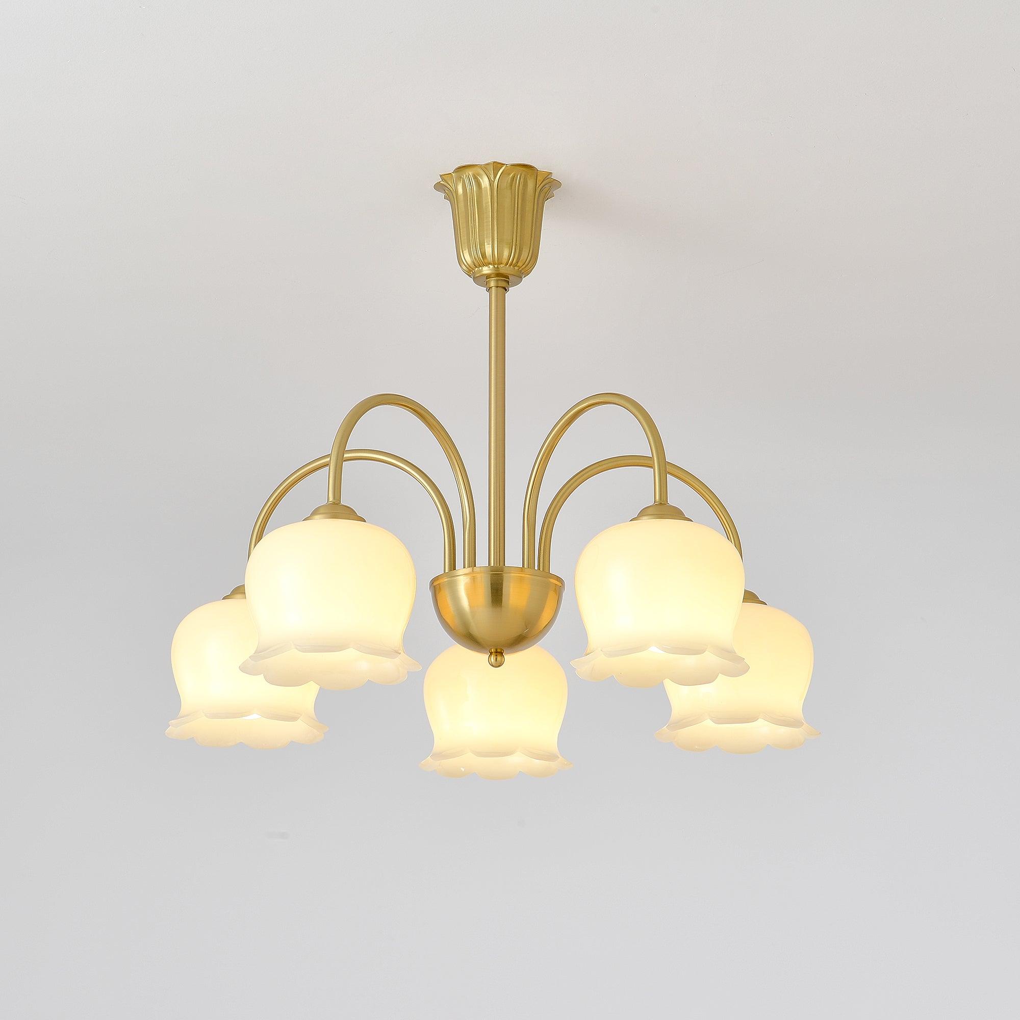 Lustra Chandelier Laiton Bras Courbé Élégant - Neutralighting