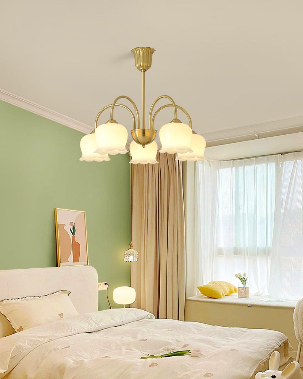 Lustra Chandelier Laiton Bras Courbé Élégant - Neutralighting