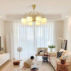 Lustra Chandelier Laiton Bras Courbé Élégant - Neutralighting