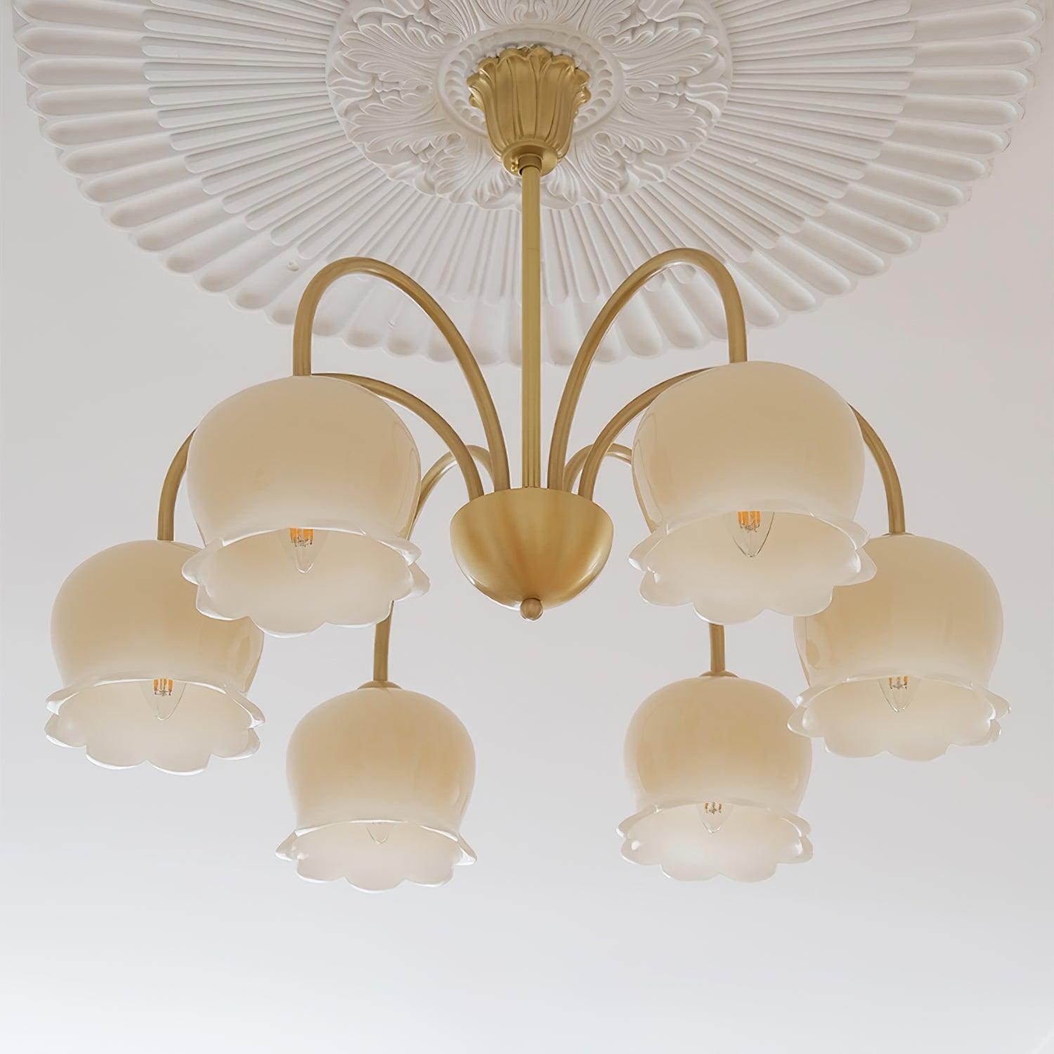 Lustra Chandelier Laiton Bras Courbé Élégant - Neutralighting