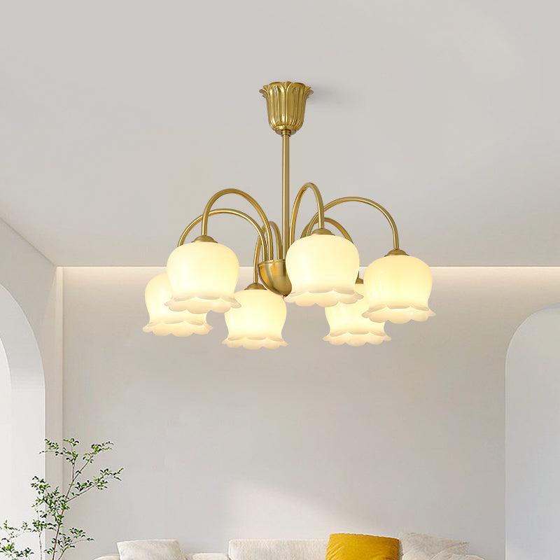 Lustra Chandelier Laiton Bras Courbé Élégant - Neutralighting