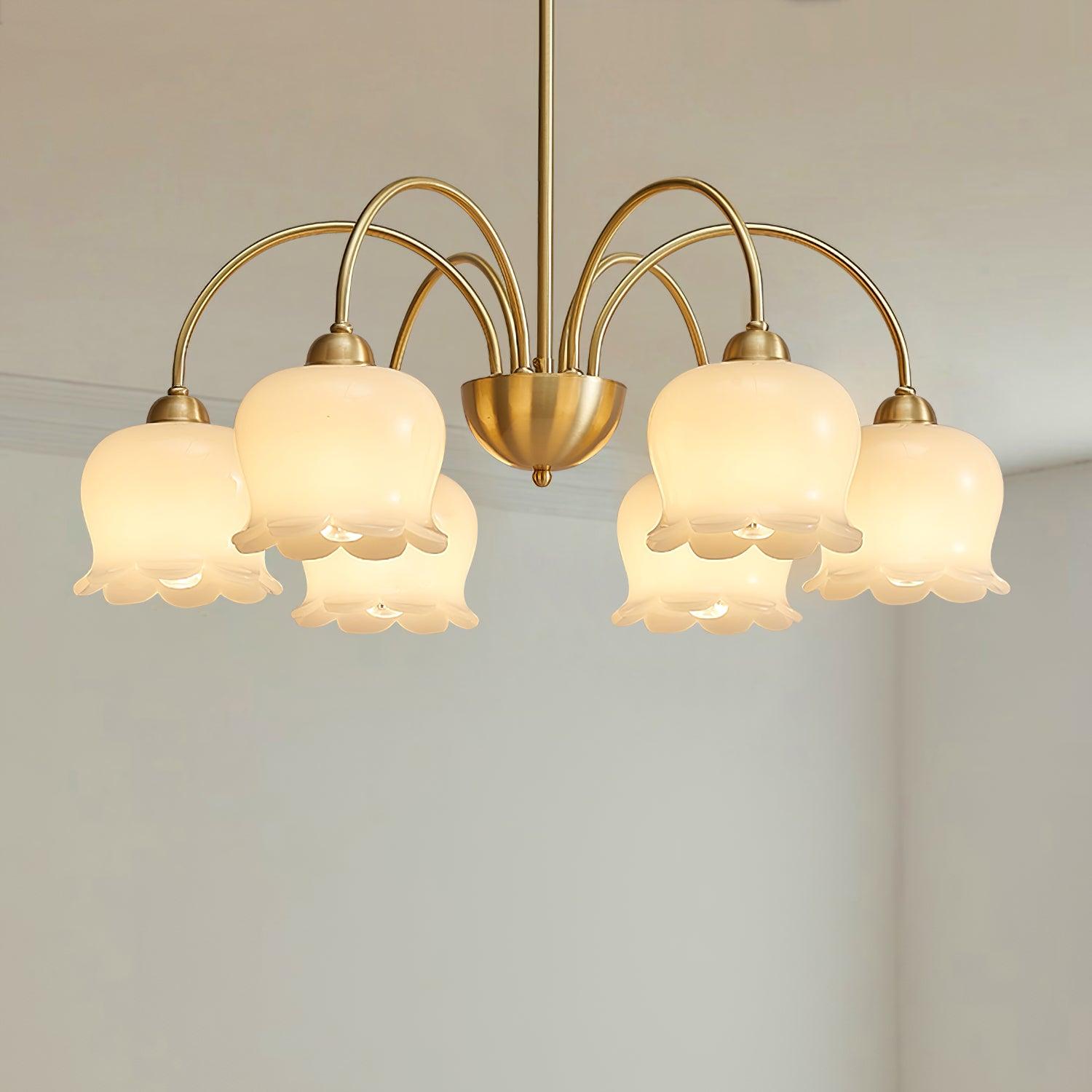 Lustra Chandelier Laiton Bras Courbé Élégant - Neutralighting