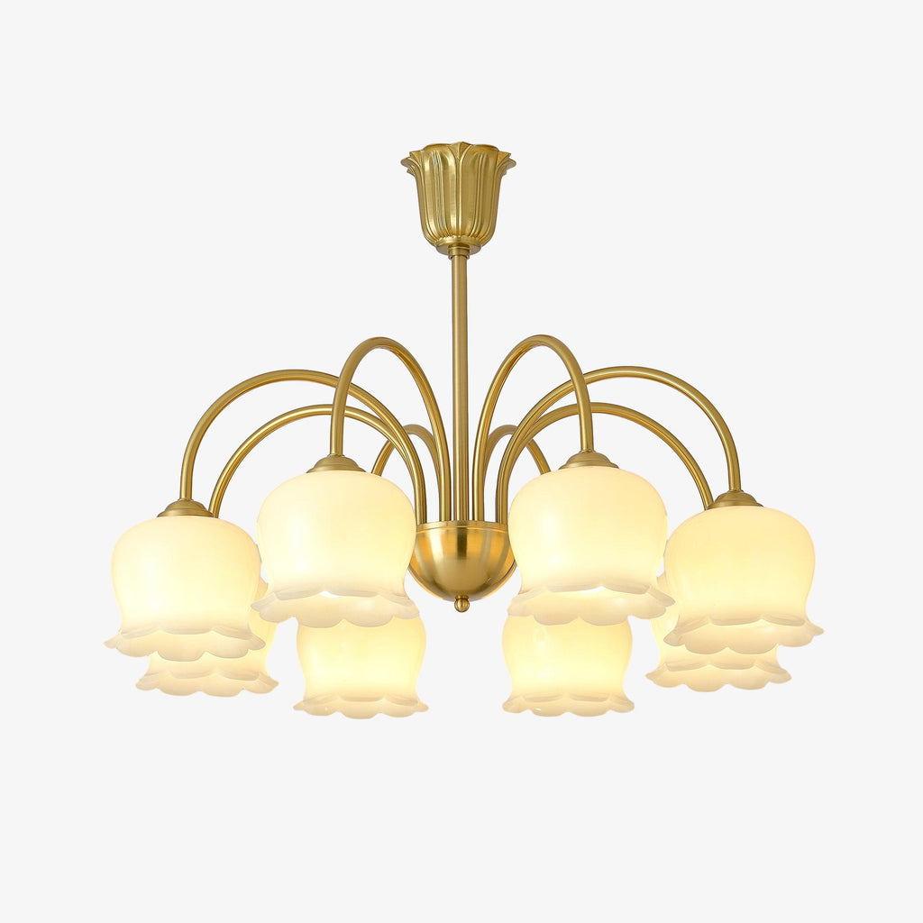 Lustra Chandelier Laiton Bras Courbé Élégant - Neutralighting
