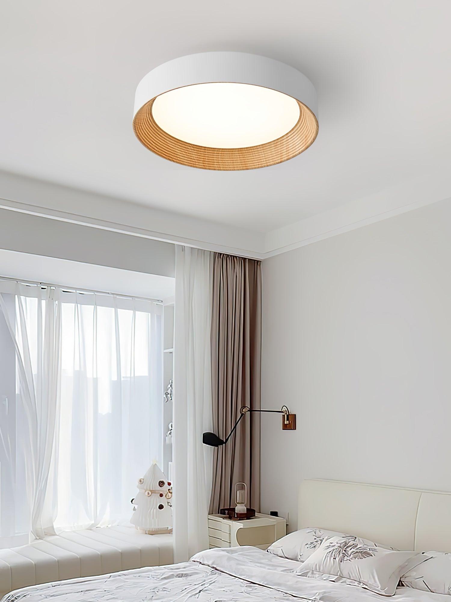 Solara Plafonnier Bois Anneau Minimaliste Réglable - Neutralighting