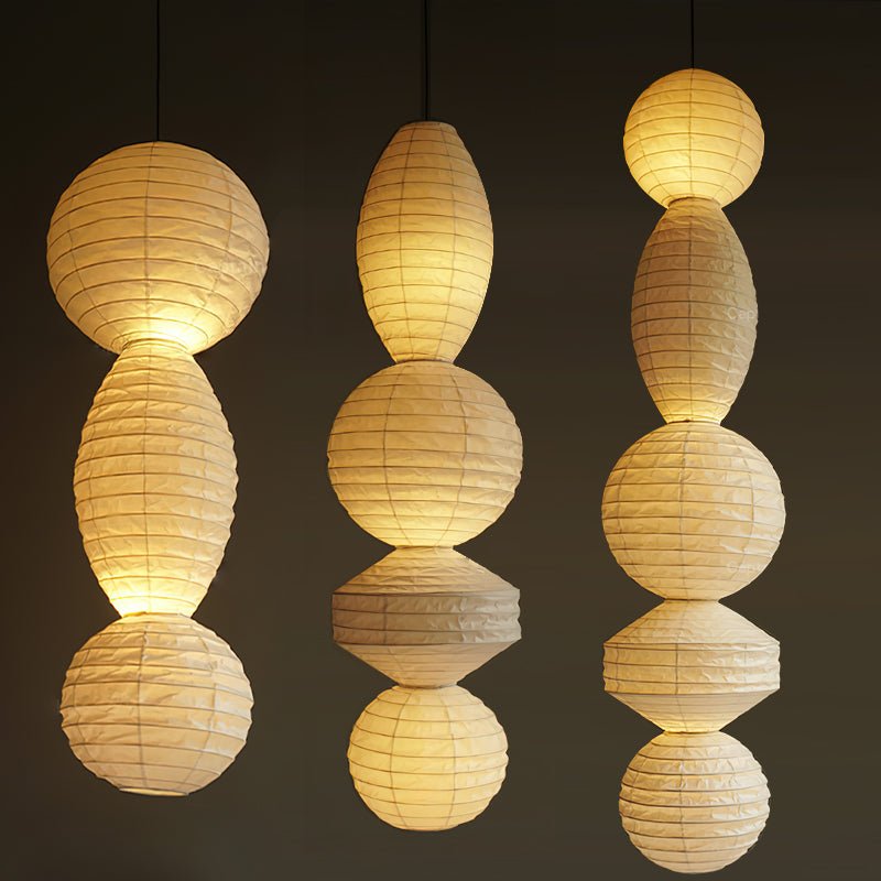 Elthayra Lampe Suspendue Lampe à Lanterne en Bambou Série Naturelle - Neutralighting