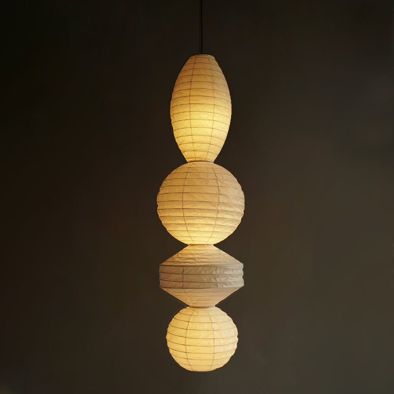 Elthayra Lampe Suspendue Lampe à Lanterne en Bambou Série Naturelle - Neutralighting