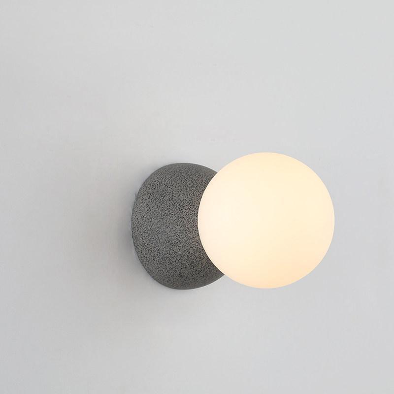 Lustra Applique Murale Béton Verre Opale - Neutralighting