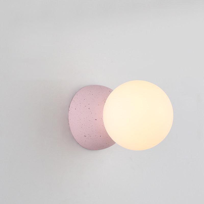 Lustra Applique Murale Béton Verre Opale - Neutralighting