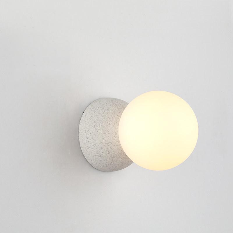Lustra Applique Murale Béton Verre Opale - Neutralighting