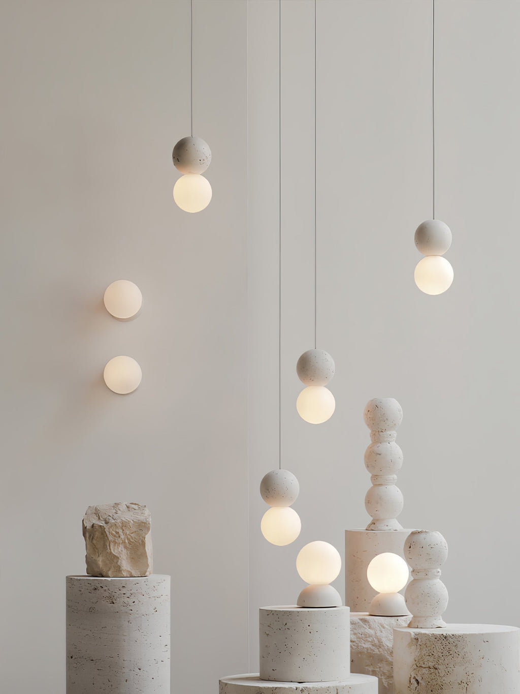 Solvicen Suspension Minimaliste en Ciment - Neutralighting