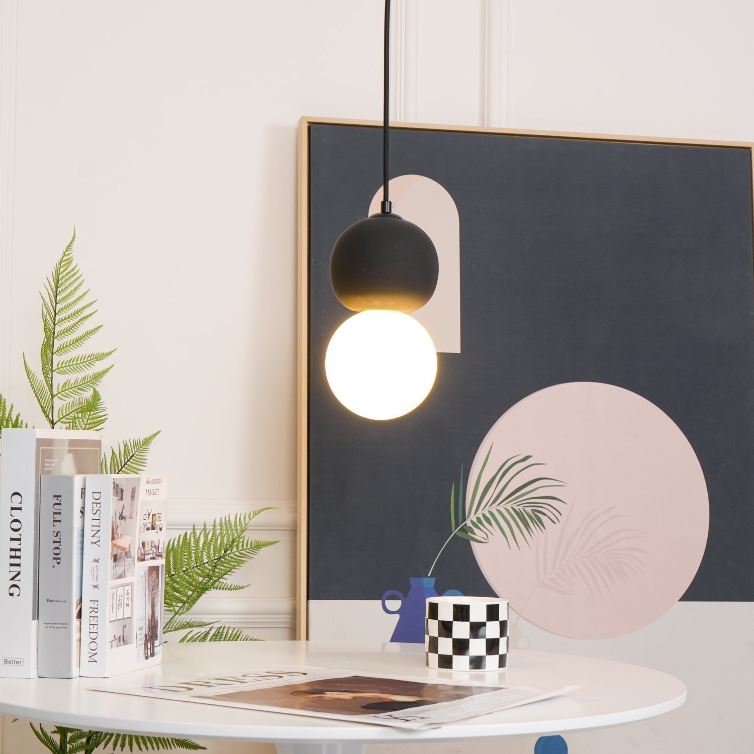 Solvicen Suspension Minimaliste en Ciment - Neutralighting