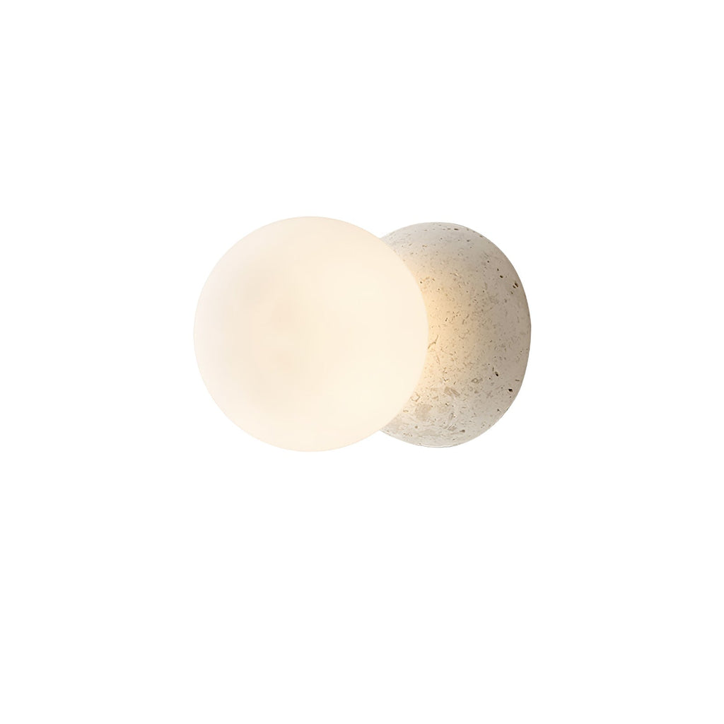 Lustra Applique Murale Béton Verre Opale - Neutralighting