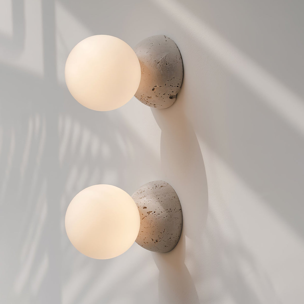 Lustra Applique Murale Béton Verre Opale - Neutralighting