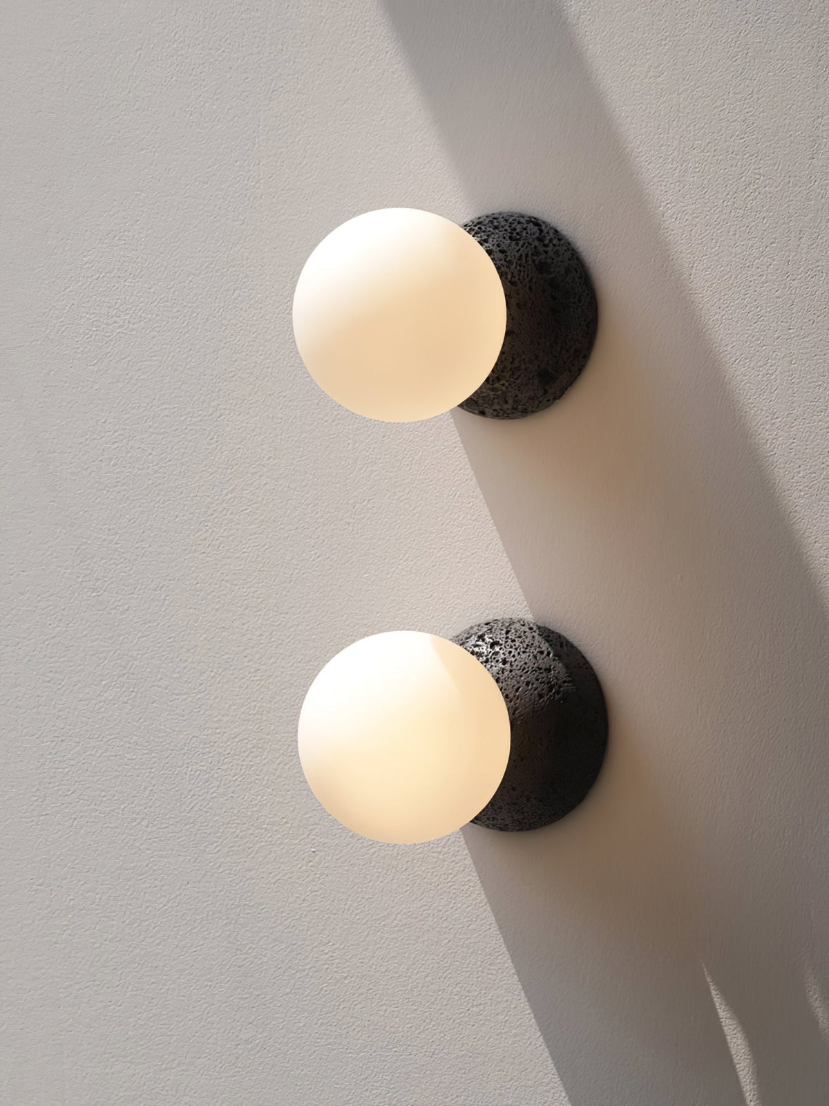 Lustra Applique Murale Béton Verre Opale - Neutralighting