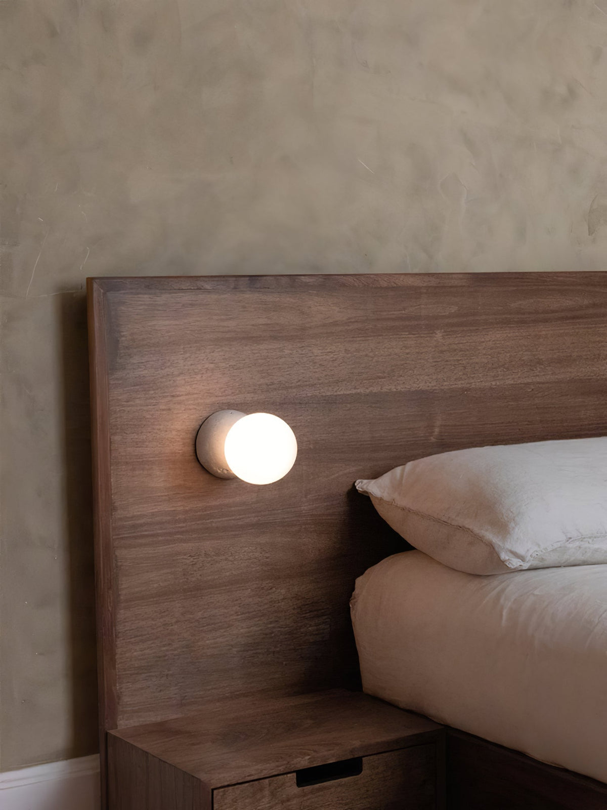 Lustra Applique Murale Béton Verre Opale - Neutralighting