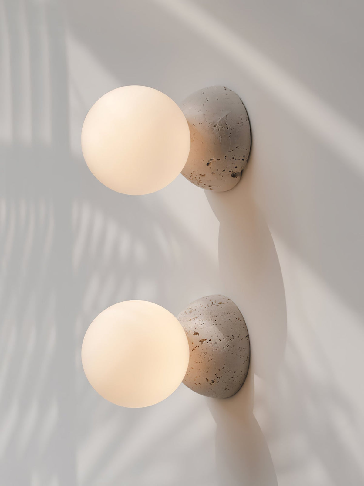Lustra Applique Murale Béton Verre Opale - Neutralighting