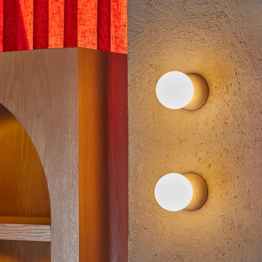 Lustra Applique Murale Béton Verre Opale - Neutralighting