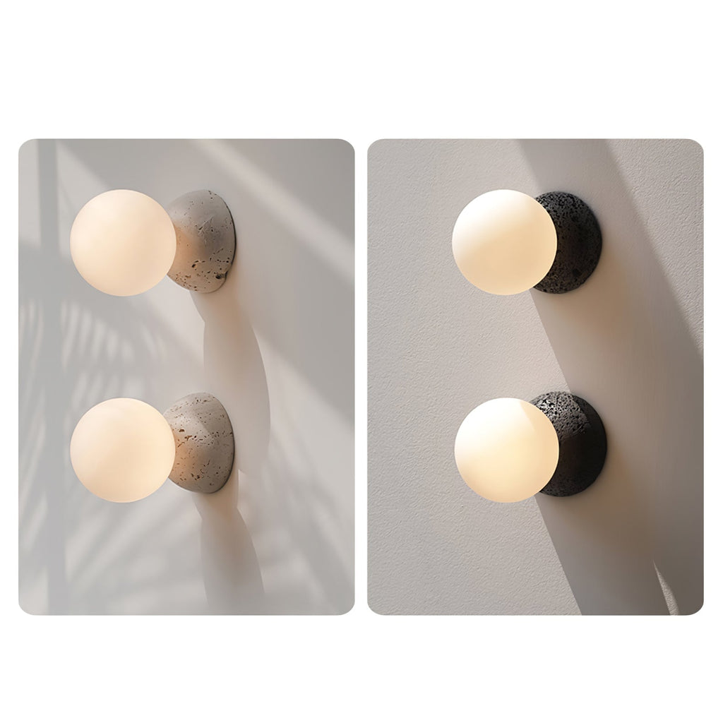 Lustra Applique Murale Béton Verre Opale - Neutralighting