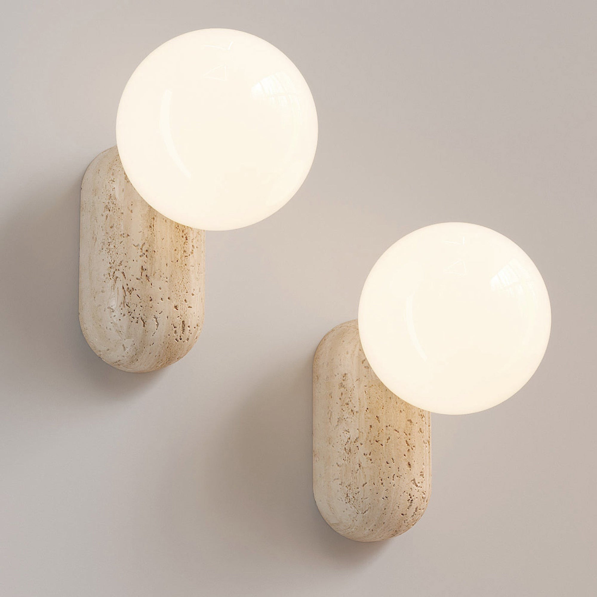 Colaeira Applique Murale Moderne Minimaliste en Travertin - Neutralighting