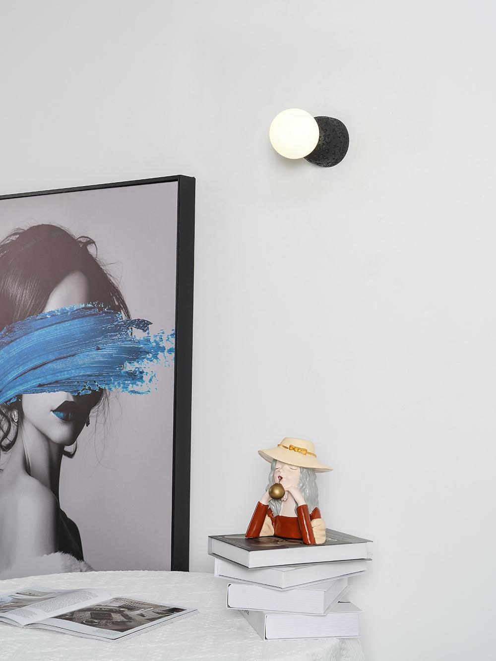 Lustra Applique Murale Béton Verre Opale - Neutralighting