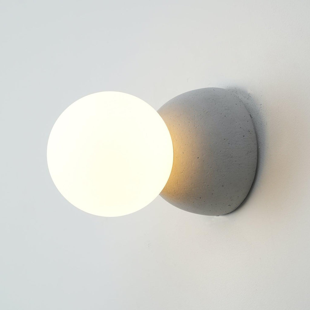Lustra Applique Murale Béton Verre Opale - Neutralighting