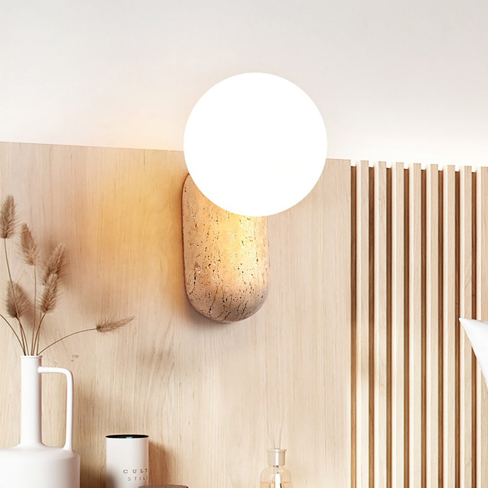 Colaeira Applique Murale Moderne Minimaliste en Travertin - Neutralighting