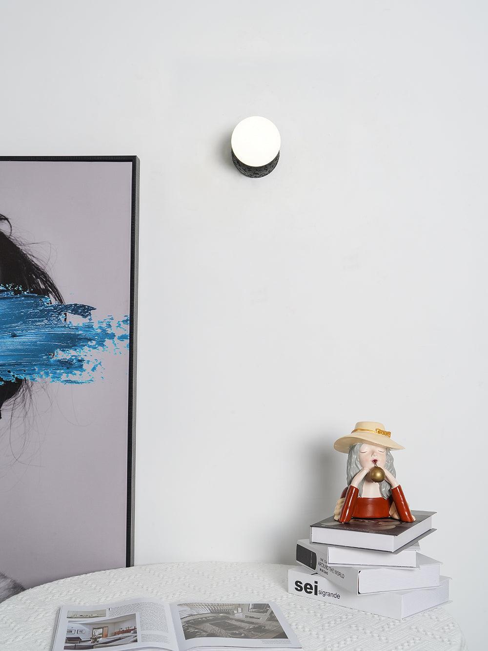 Lustra Applique Murale Béton Verre Opale - Neutralighting