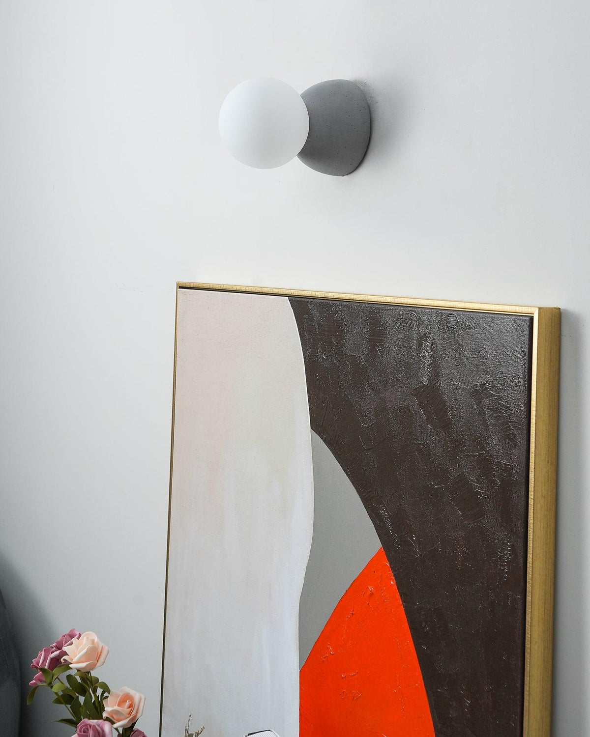 Lustra Applique Murale Béton Verre Opale - Neutralighting