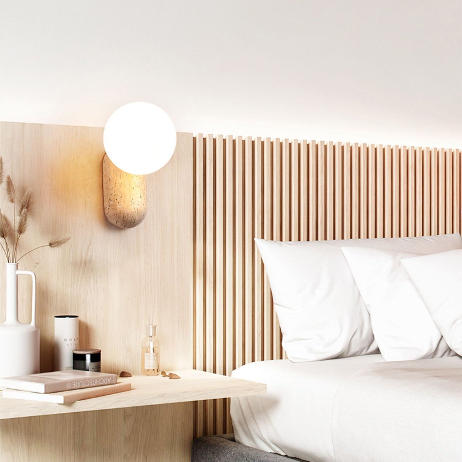 Colaeira Applique Murale Moderne Minimaliste en Travertin - Neutralighting