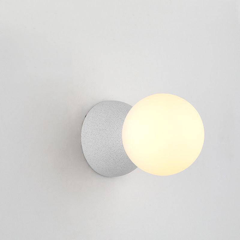 Lustra Applique Murale Béton Verre Opale - Neutralighting