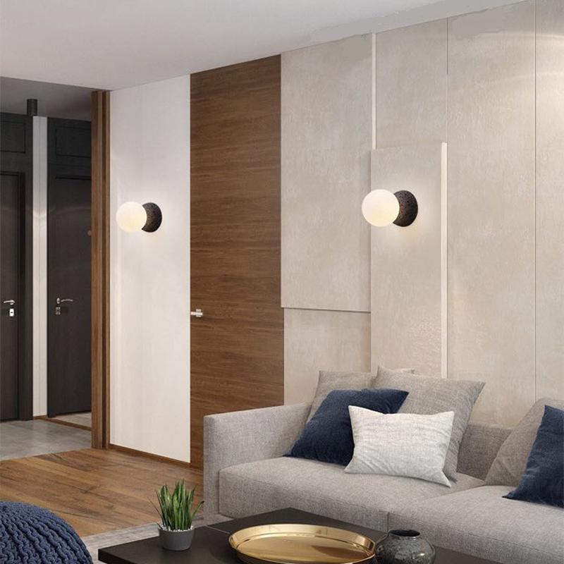 Lustra Applique Murale Béton Verre Opale - Neutralighting