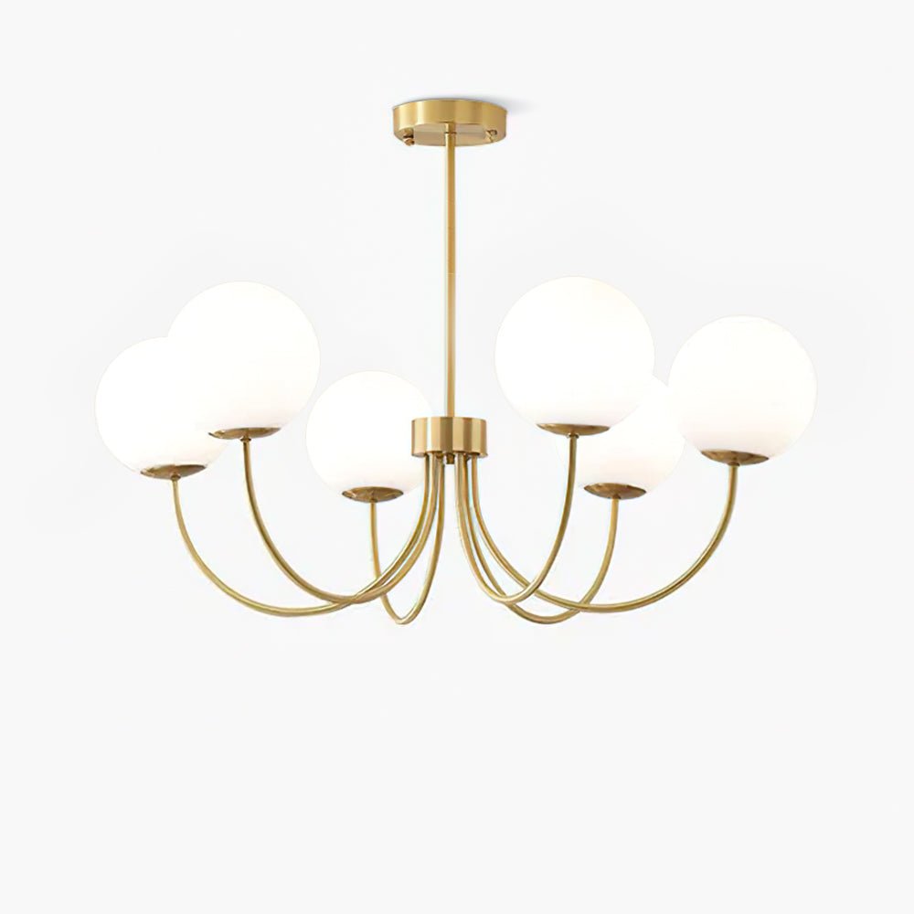 Lustra Chandelier Orillia Brass Globe Modern - Neutralighting