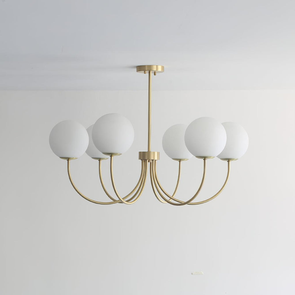 Lustra Chandelier Orillia Brass Globe Modern - Neutralighting