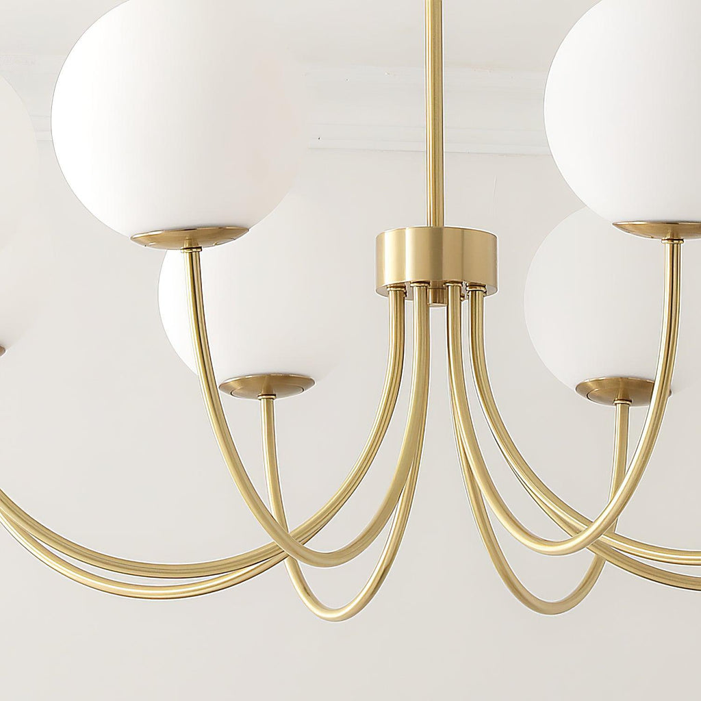 Lustra Chandelier Orillia Brass Globe Modern - Neutralighting