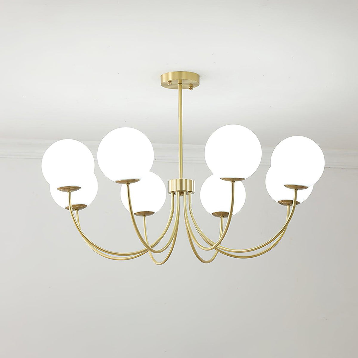 Lustra Chandelier Orillia Brass Globe Modern - Neutralighting