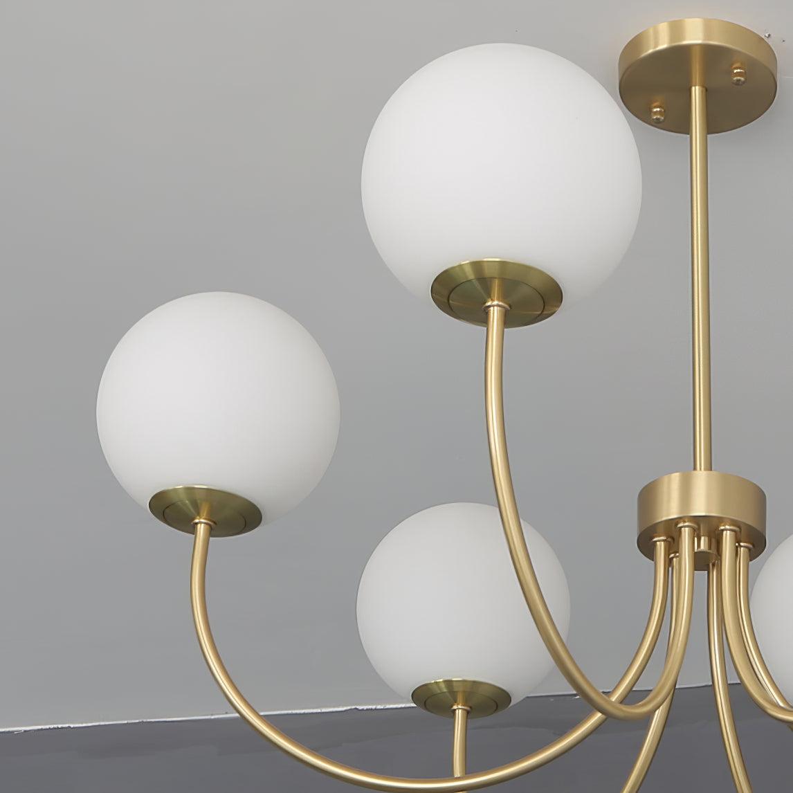 Lustra Chandelier Orillia Brass Globe Modern - Neutralighting