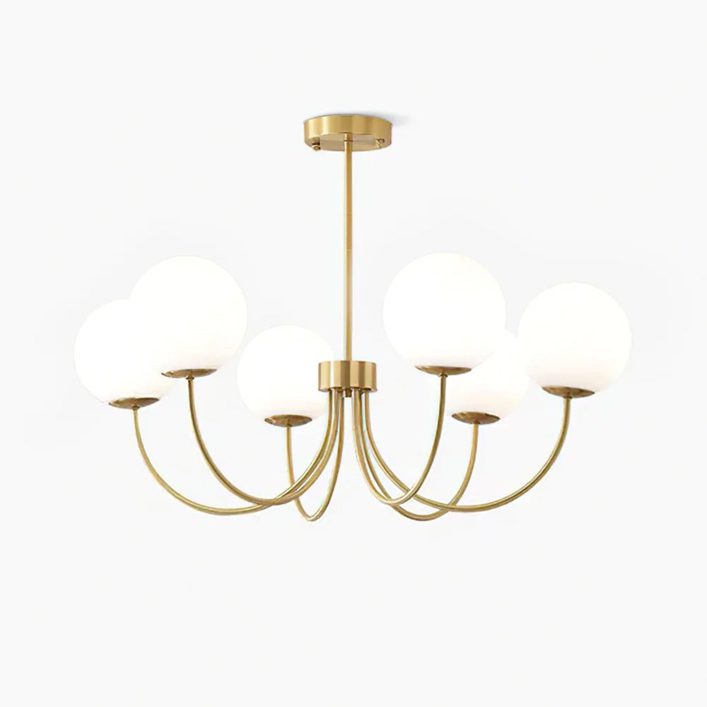 Lustra Chandelier Orillia Brass Globe Modern - Neutralighting