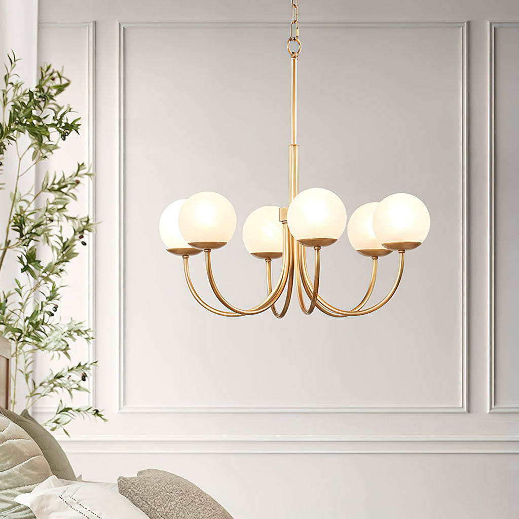 Lustra Chandelier Laiton Globe Orillia Élégant - Neutralighting