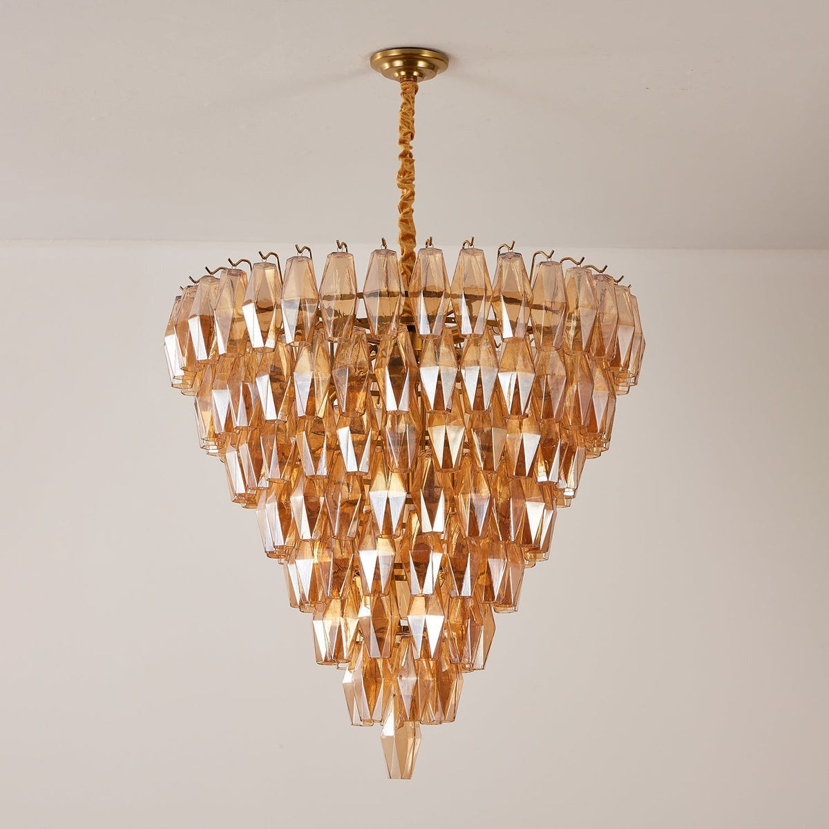 Orinelle Lustre Cascade en Verre Luxueux - Neutralighting