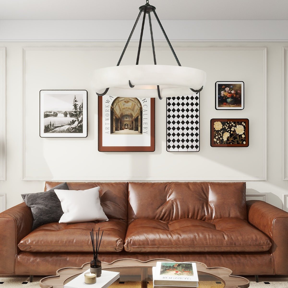 Daria Suspension Moderne en Albâtre - Neutralighting