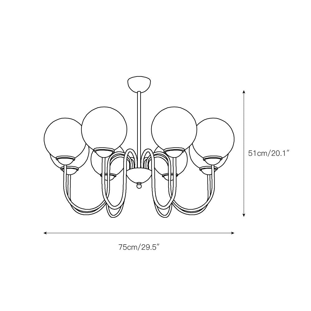 Lldorel Lustre en Verre et Laiton Nordique Haut de Gamme - Neutralighting