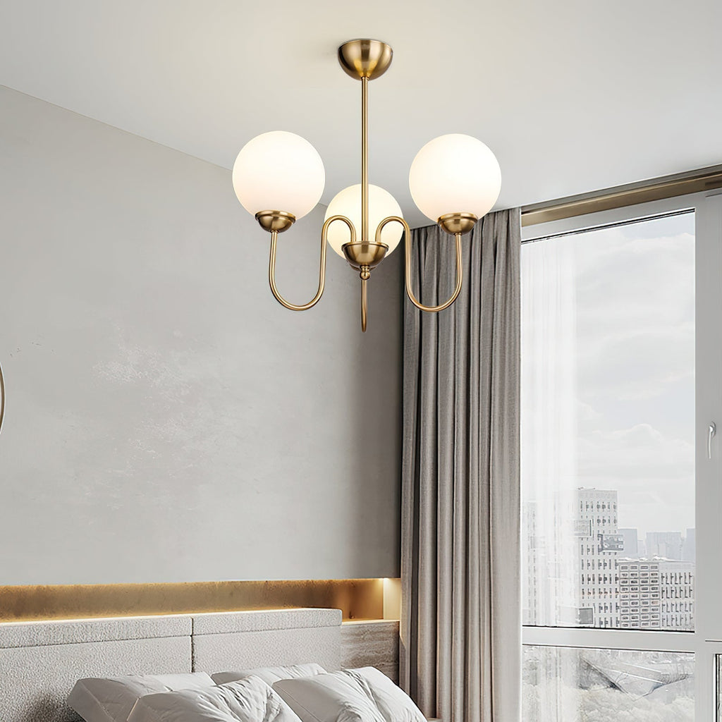 Lldorel Lustre en Verre et Laiton Nordique Haut de Gamme - Neutralighting