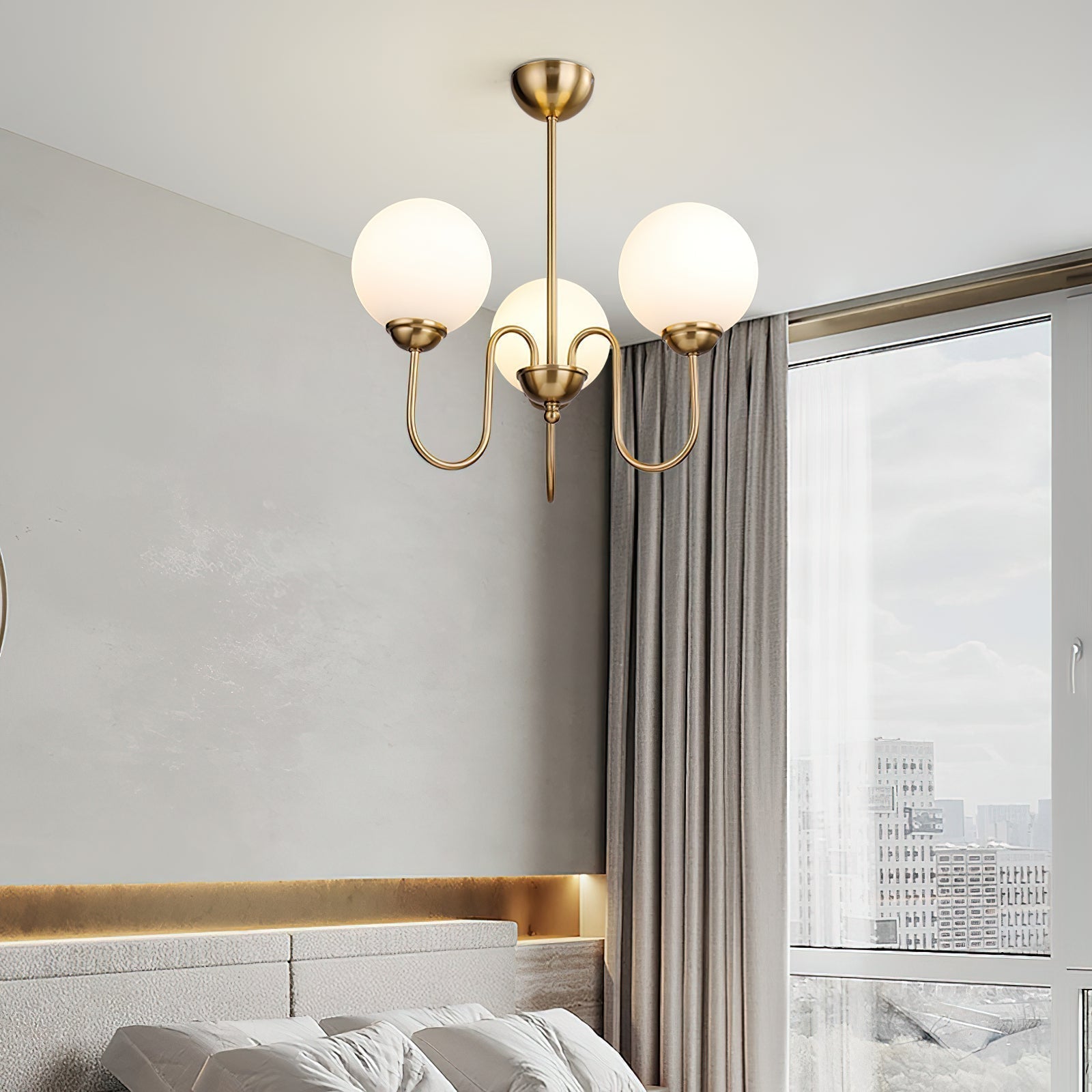Lldorel Lustre en Verre et Laiton Nordique Haut de Gamme - Neutralighting