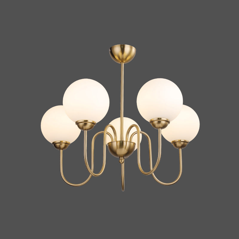 Lldorel Lustre en Verre et Laiton Nordique Haut de Gamme - Neutralighting