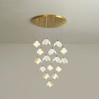 Cithayra Chandelier Géométrique en Verre et Laiton - Neutralighting