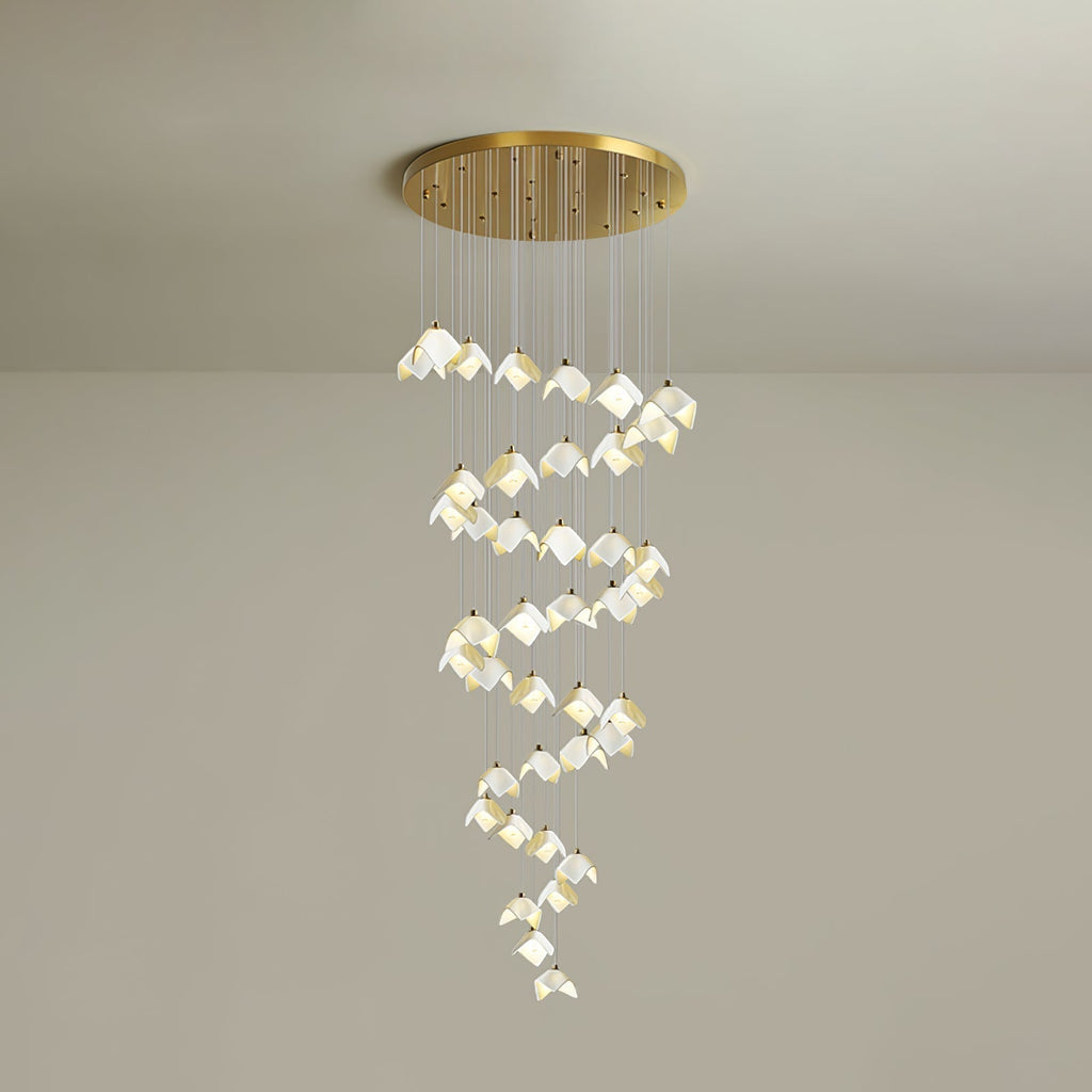 Cithayra Chandelier Géométrique en Verre et Laiton - Neutralighting