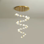 Cithayra Chandelier Géométrique en Verre et Laiton - Neutralighting