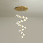 Cithayra Chandelier Géométrique en Verre et Laiton - Neutralighting