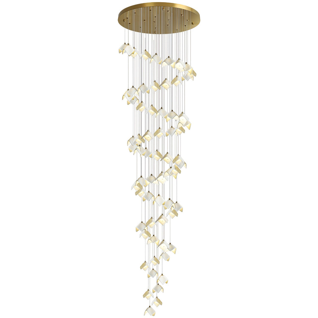 Cithayra Chandelier Géométrique en Verre et Laiton - Neutralighting